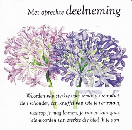 Met oprechte deelneming