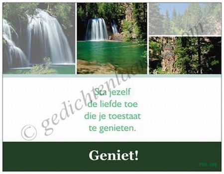 Gedichtkaart YML 596: Geniet