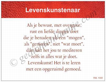 Gedichtkaart YML 1009: Levenskunstenaar