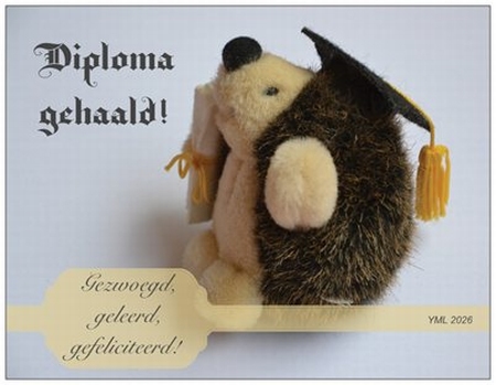 Gedichtkaart YML 2026: Diploma gehaald