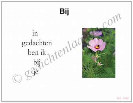 Gedichtkaart  YML 1558: Bij