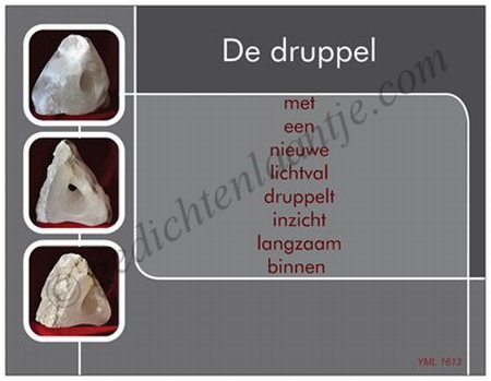 Gedichtkaart YML 1613: De druppel