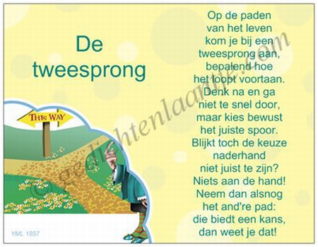 Gedichtkaart YML 1827: De tweesprong