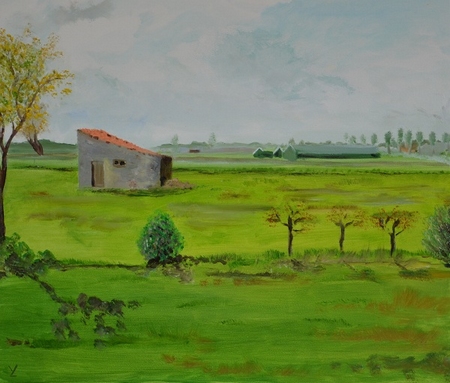 Schilderij YML S5: Buiten-af