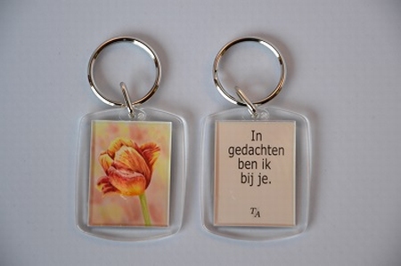 Sleutelhanger Y/D 006: Bij je - Tulp