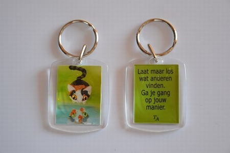 Sleutelhanger Y/D 010: Laat maar los - Furballkitten visjes