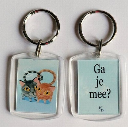 Sleutelhanger Y/D 021: Ga je mee? - Furballkittens liefde